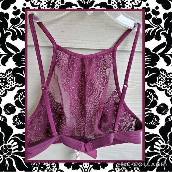 Victoria's Secret Sheer Burgundy Lace Bralette - Picture 15 of 16
